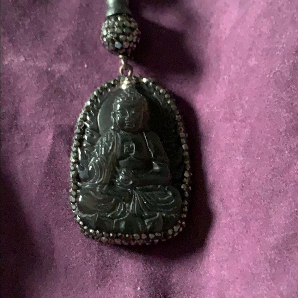 Chain necklace with double sided charm